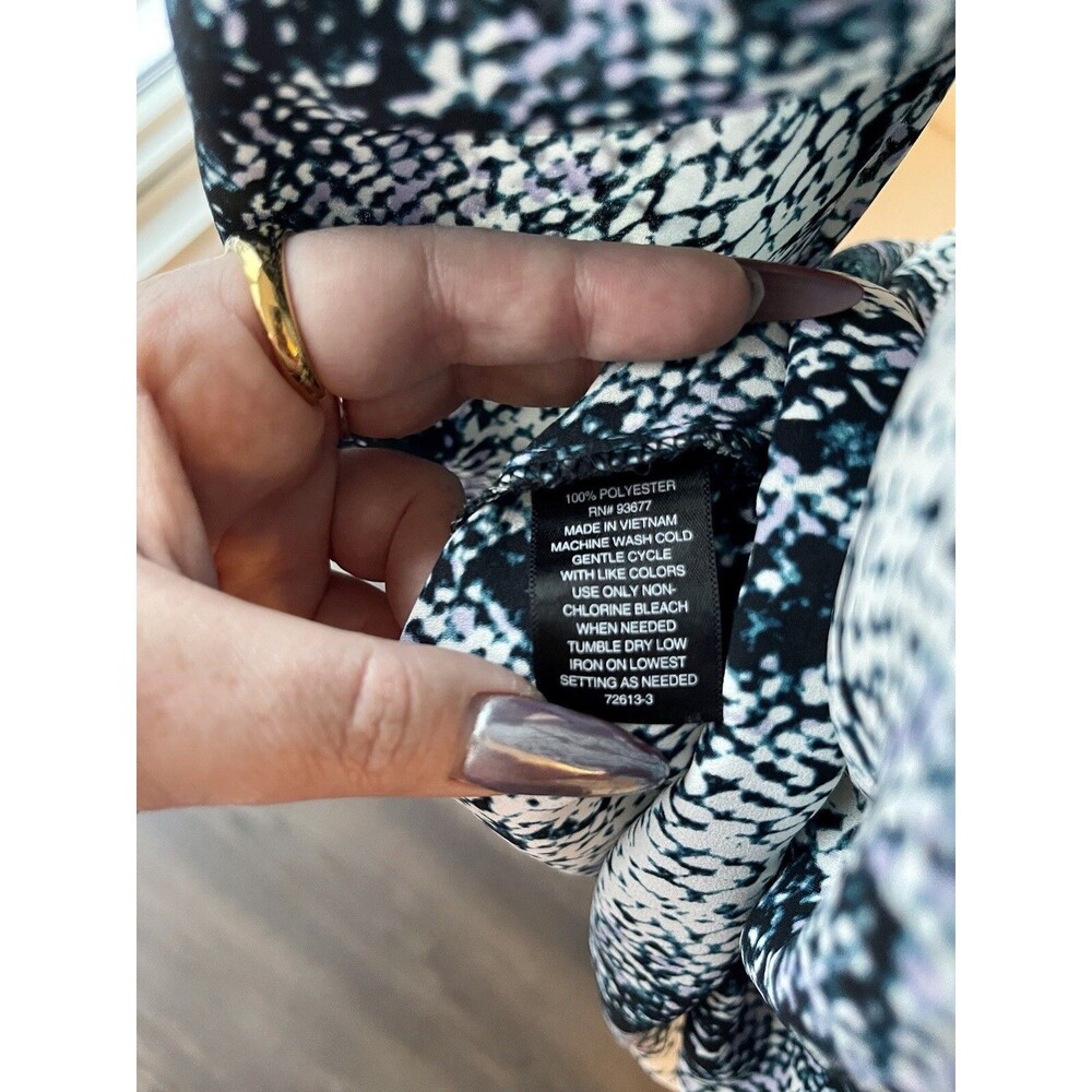 Worthington Multi-Color Snake Print Long Sleeve B… - image 5